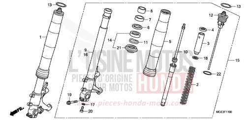 GABEL, VORNE VFR1200FDD de 2013